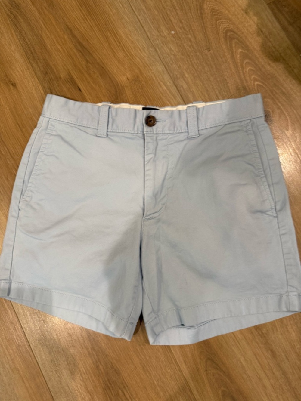 J. Crew Light Blue Women's Flat Front Chino Shorts Sz 28/6
